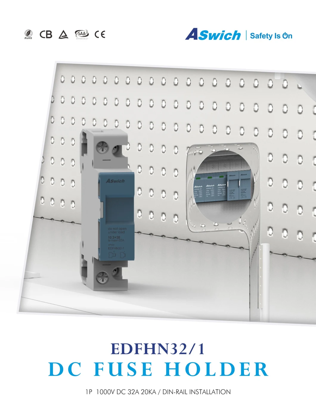 CE DC 1000V 10*38mm 1A, 2A, 3A, 4A, 5A, 6A, 8A, 10A, 12A, 15A, 16A, 20A, 25A, 32A Solar PV Fuse with Fuse Holder Box