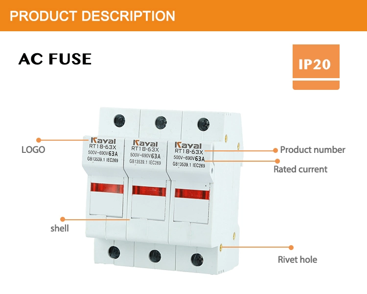 Kayal Fuse Holder for Class Cylindrical Fuses 22X58