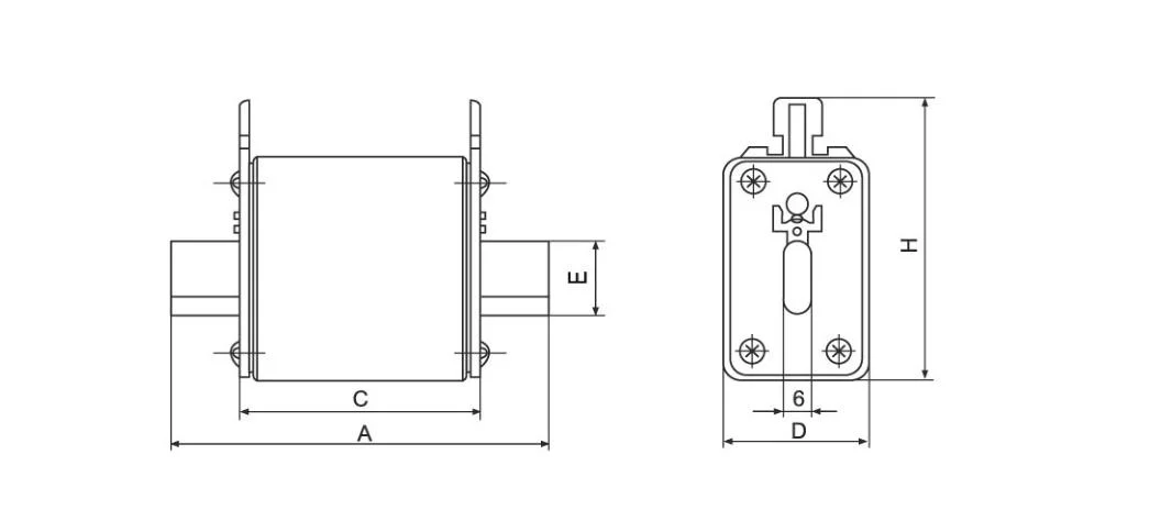 Nh Series Double Indicators Fuse 4-630A 500/690V AC Fuse Gg/Gl Fuses Cylinder Fast Acting Fuse for Electric Power